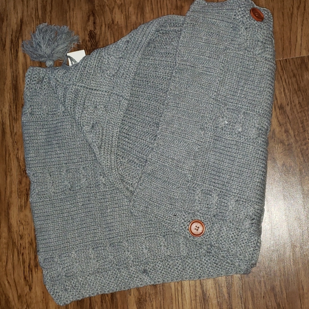 Baby Blanket Poncho with Hood